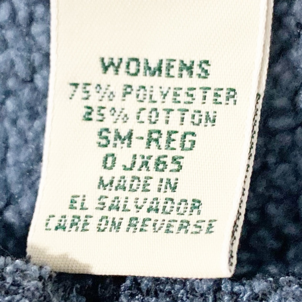 L.L. Bean Flecked Fleece Button Front Jacket Rounded Neckline Size Small - Picture 8 of 10